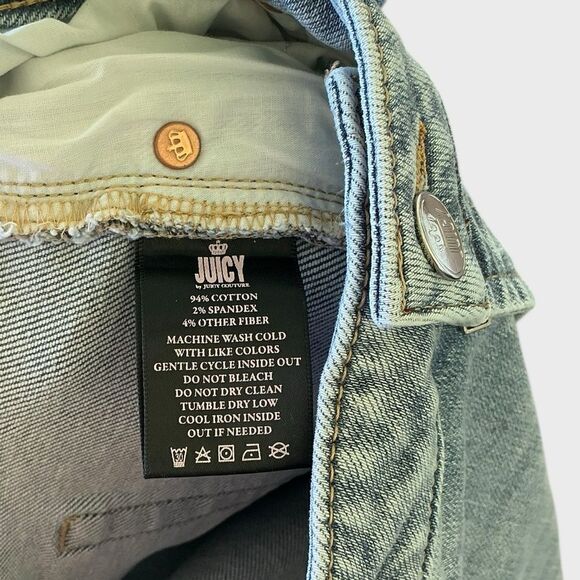 Juicy by Juicy Couture Distressed Straight Leg Jeans - Picture 8 of 9